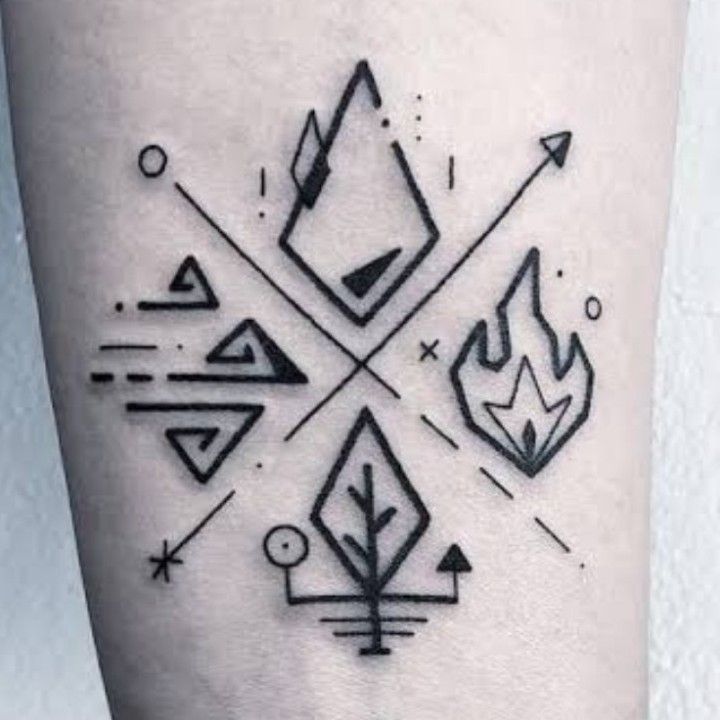 Four Elements tattoo by Adam Poe  Godspeed Tattoo  Breckenridge CO IG  adampoetattoo Breckenridge Rocky Mountain Frisco   Fire tattoo Elements  tattoo Tattoos