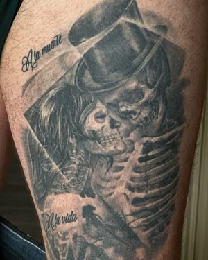 Healed cover up tattoo..Skull | Skeleton 