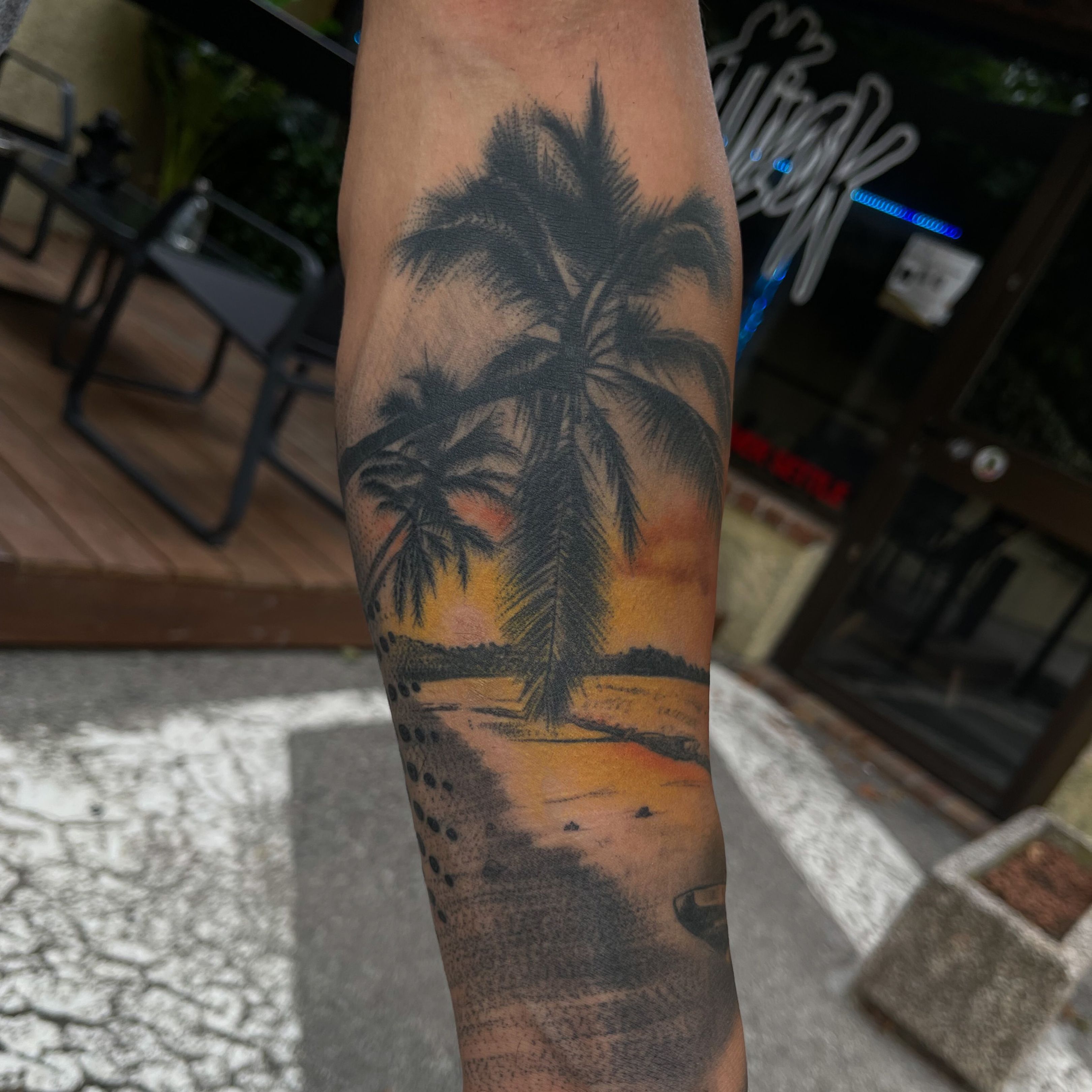 Palm tree tattoo by Kafka Tattoo  Post 29071