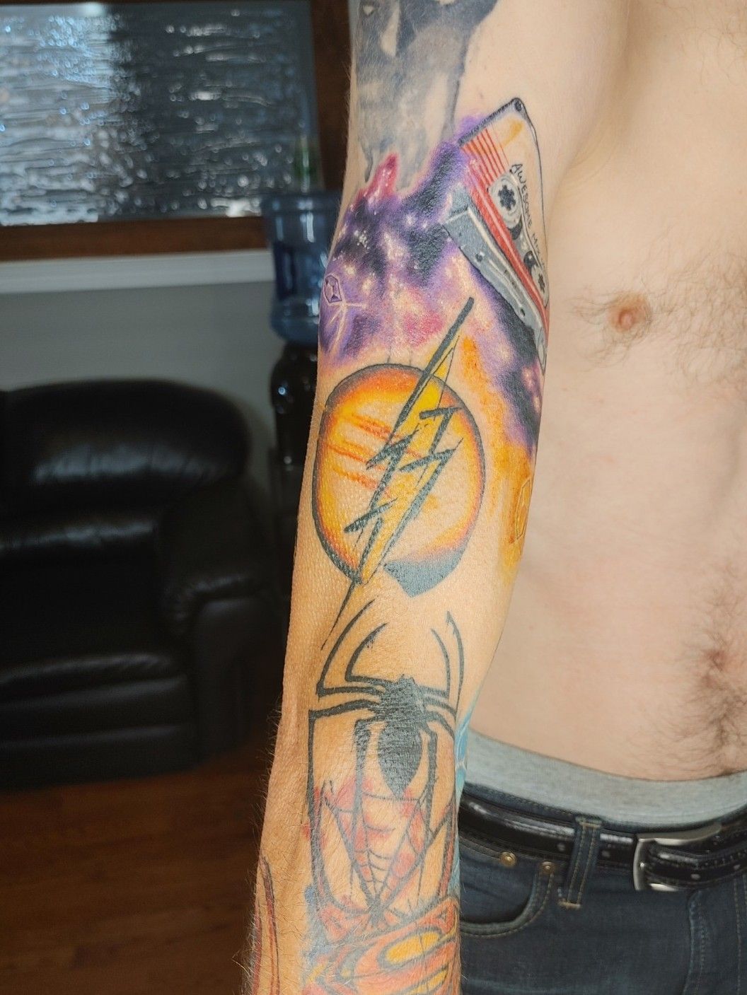 Guys Marvel Avengers Full Sleeve Tattoos  Marvel tattoos Full sleeve  tattoos Marvel tattoo sleeve
