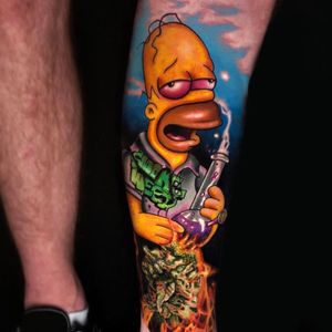 Homer Simpson tattoo done in 8 hours! 