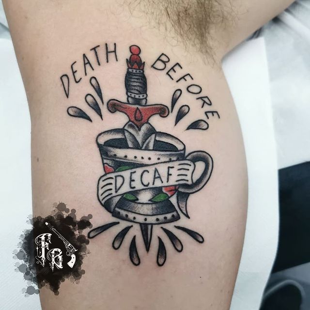 death before decaf tattoo  The BeanGenius Blog