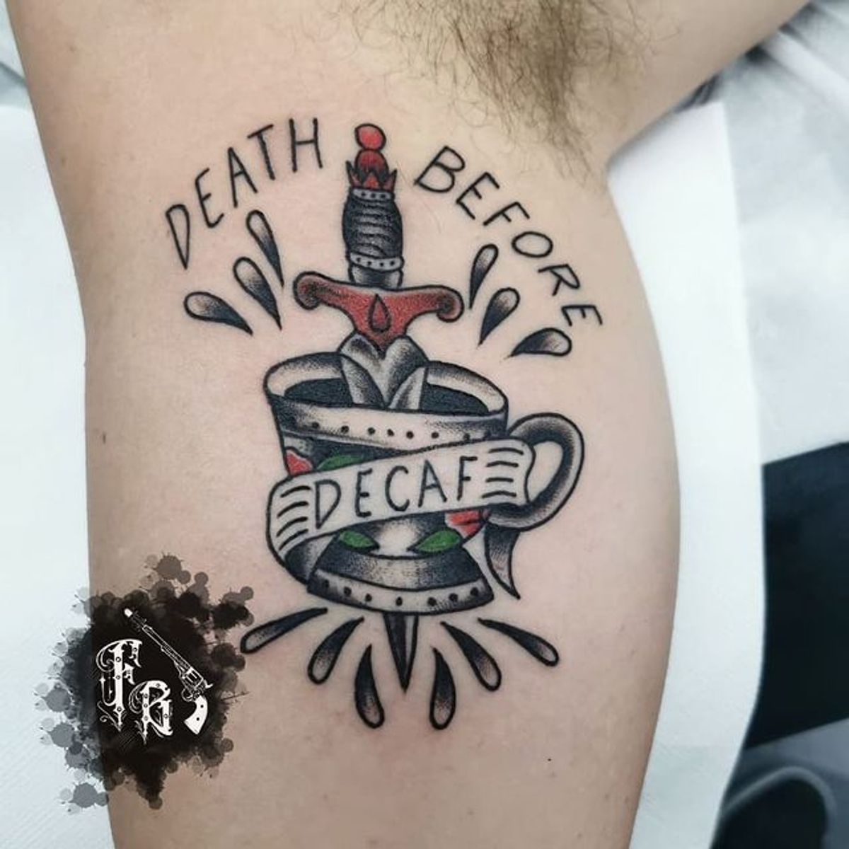 Tattoo uploaded by Fabiano Bernardo • Death Before Decaf • Tattoodo