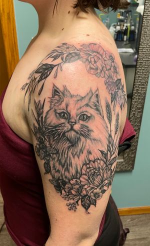 Cat memorial tattoo 