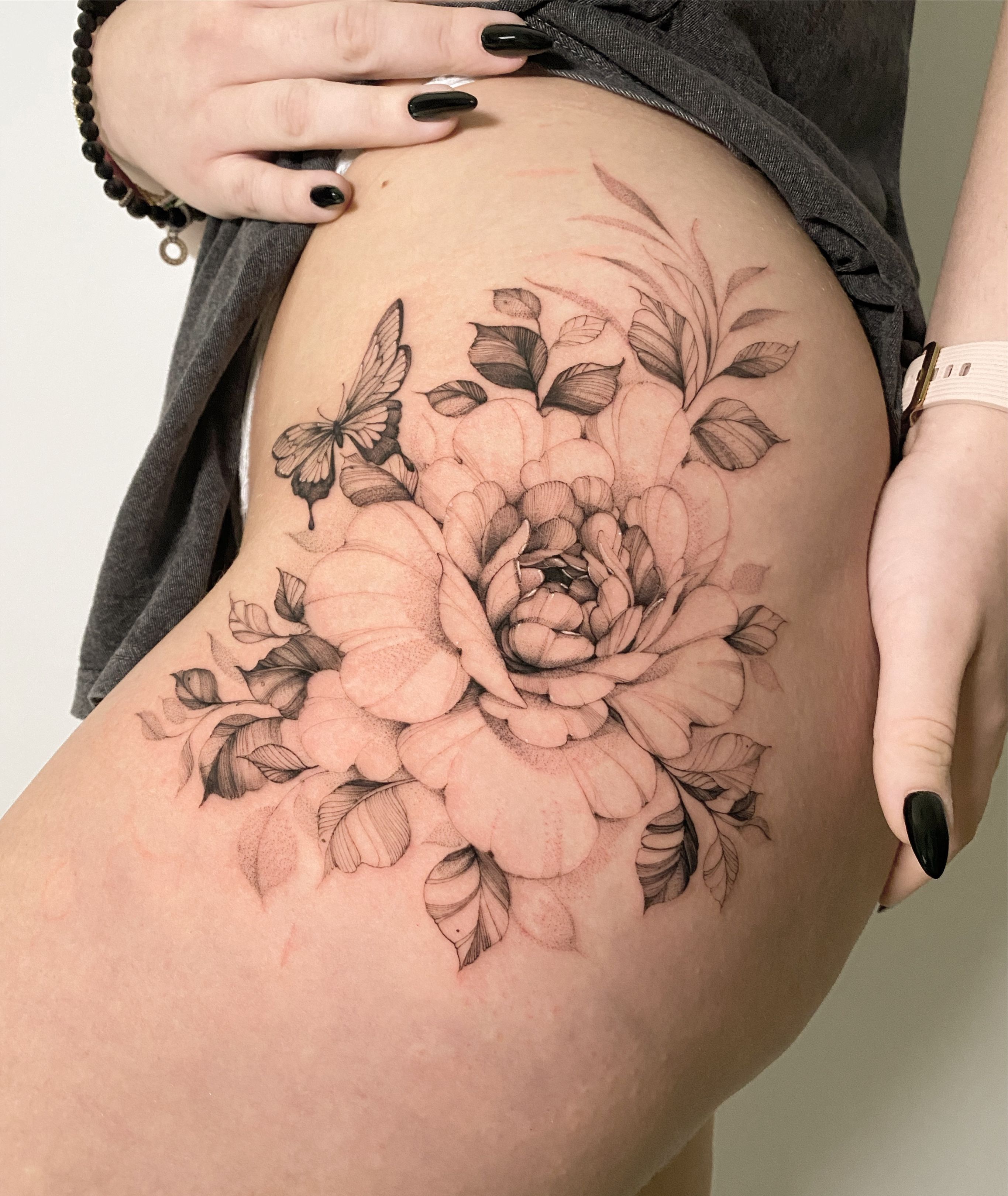 NEW! BIG MELLOW PEONY – By Sashatattooing