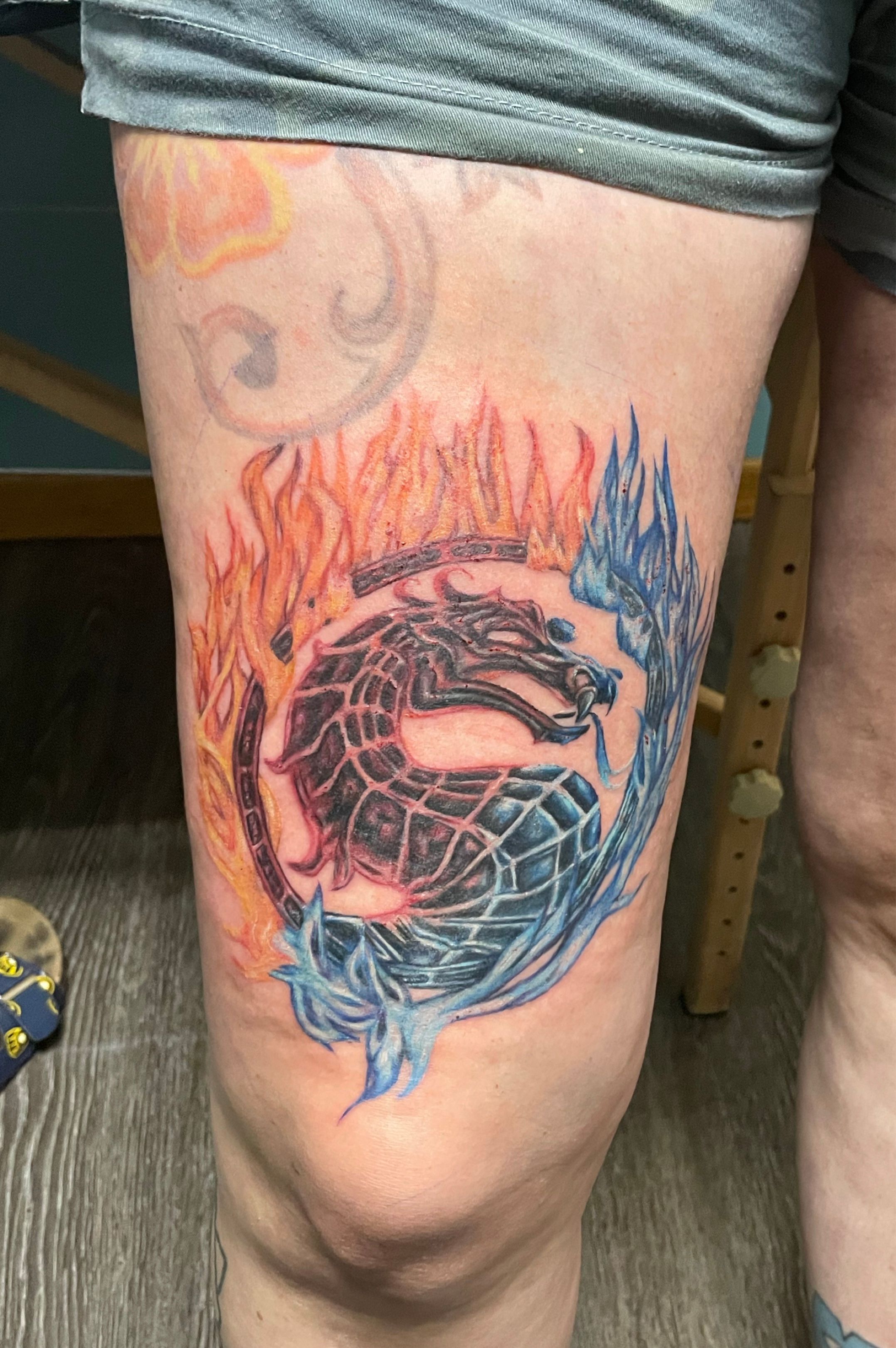 Queen of Steel Piercing and Tattoos  Mortal Kombat Tattoo for Chad   Tattooed by meoniawitch    MortalKombat MortalKombatTattoo  ScorpionMortalKombat ChestTattoo BlackAndGreyTattoo TattooOfTheDay  QueenOfSteel MeoniaWitch ILoveWhatIDo 