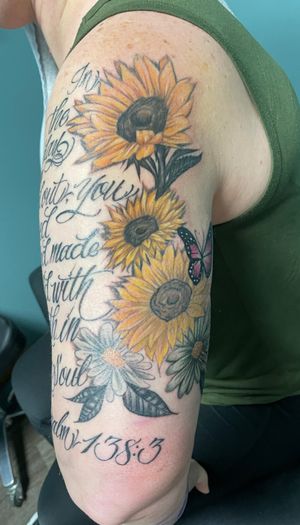 Psalm floral tattoo 