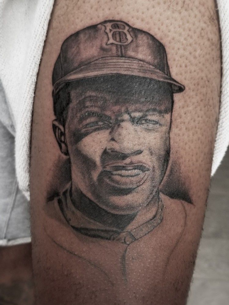 Delino DeShields Jr Gets Jackie Robinson Tribute Tattoo  The Sports Daily