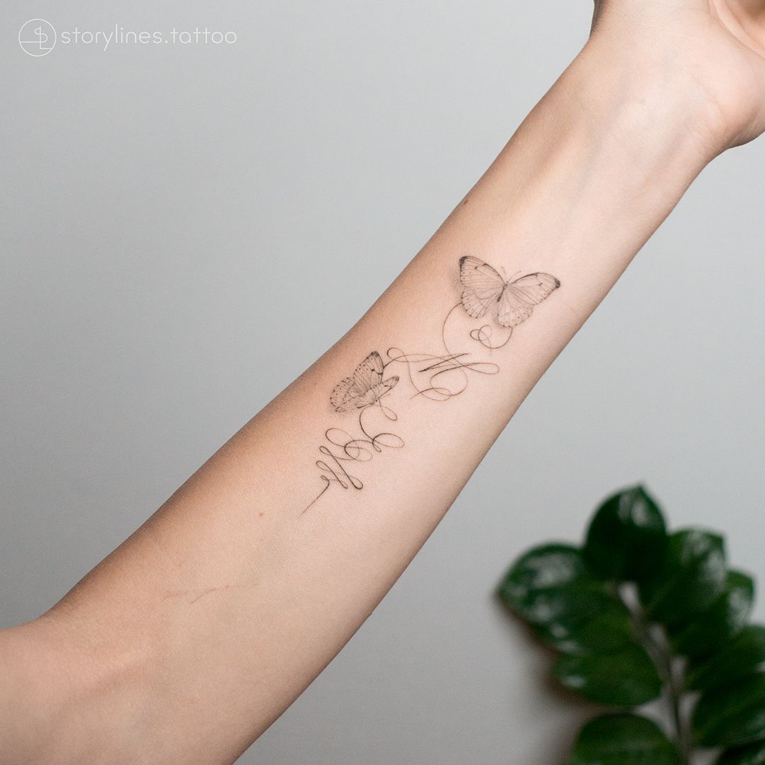 50 Small Tattoo Ideas Less is More : Initial M Arm Tattoo I Take You |  Wedding Readings | Wedding Ideas | Wedding Dresses | Wedding Theme