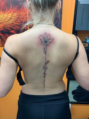 Floral tattoo style