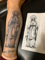 Mother Mary #mothermarytattoo @sanchezboy_45 @tattoo_paraphernalia_llc