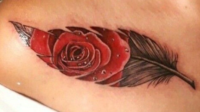 Feather Flower Tattoo V1 by koepkers on DeviantArt