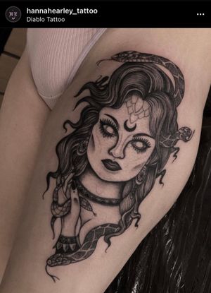 Beautiful Medusa by our lovely Hannah Earley here @ Diablo Tattoo Crossgar. 