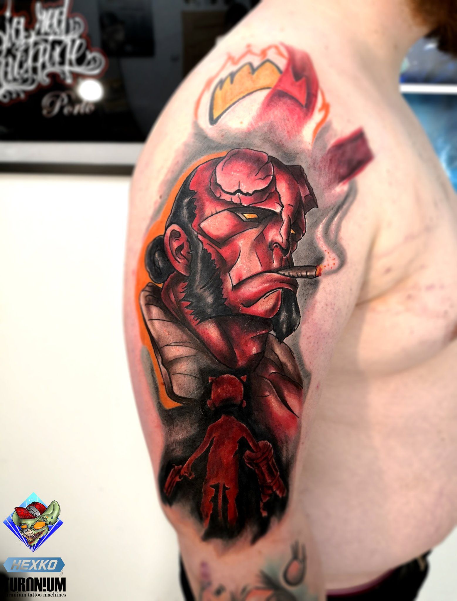 VN Tattoo Studio - Hellboy tattoo design by Vili. 2 sessions, 6000 for  session | Facebook