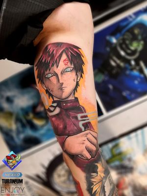 Gaara tattoo done by @callmethas To submit your work use the tag  #animemasterink And don't forget to share our page too! #sponsoredartist…