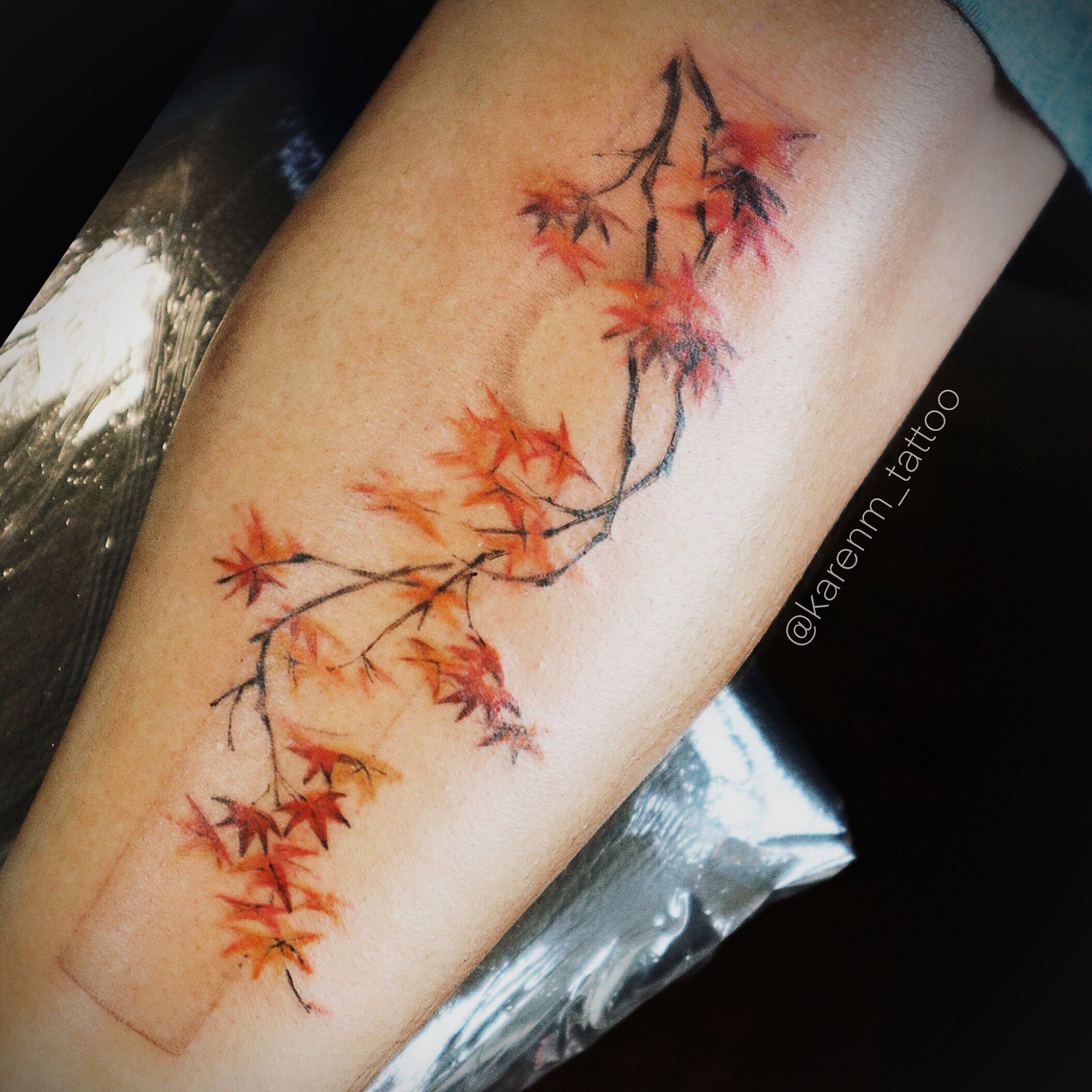tree branch tattoo