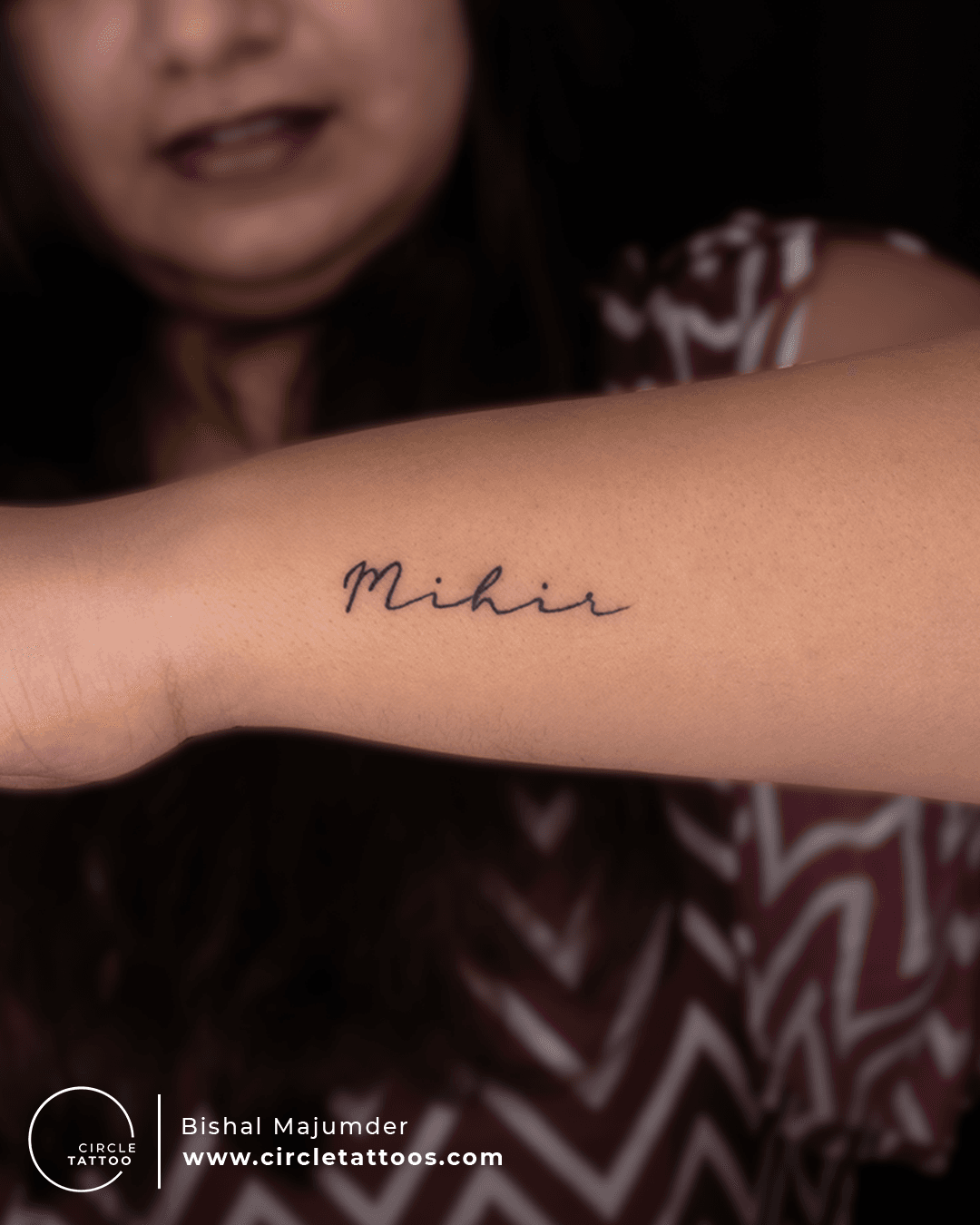 2name tatoo nikhil & nikita Tattoo done by. Deepak. Prajapati