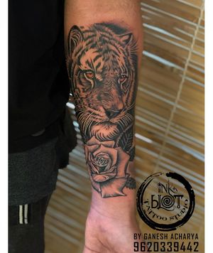 tiger tattoo are power and strength. In nature, the tiger is the top predator in its environment. ... Therefore, a tattoo can represent a free spirit or independence. Along with these positive connotations …….Thanks @_suraj__06 for the trust …🙏#tigertattoo #tiger #rosetattoo #tigers #sleevetattoo #sleevetattoos #rosetattoos #customtattoo #banglore #jayanagar #bangloreblogger #jpnagar #tattoo #tattoos #tattooart #tattooideas #tattoodesign #tattoogirl #tattooartist #tattoolife #tattooink #tattooshop — Inkblot tattoo & art studio