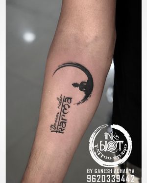 Karma with Buddha zen circle done @akhilcpzha Thanks for the trust 🙏 Contact :9620339442 #karma #tattoo #tattoos #tattoodesign #tattooideas #tattooartist #tattooflash #tattoolife #tattoosleeve #tattooshop #tattoolovers #karmatattoo #buddhatattoo #tattoosketch #tattoosnob #tattoosnob #tattoowork #tattooworld #tattooist #jpnagar #jayanagar #handtattoo — Inkblot tattoo & art studio 