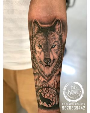 Wolf tattoo symbolizes strength in numbers and how families protect each other through hard times.Contact :9620339442#tattoo #tattoos #tattooideas #tattoodesign #tattooflash #tattoolife #tattooink #tattooshop #tattooworkers #tattooworld #tattooshop #tattoosnob #tattoomagazine #tattoolife #tattoolifestyle #tattoosnob #inked #inkedgirls #inkedmen #wolftattoo #wolftattoos #jpnagar #jayanagar #banglore — Inkblot tattoo & art studio 