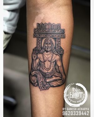 Portrait tattoo of Sri Guru Raghavendra swamy …..I am so glad to do his portrait . Thanks for the opportunity n support 🙏❤️ Contact:9620339442 #tattoos #tattoo #tattooideas #tattoodesign #tattoogirl #raghavendraswamy #tatooed #tattoolife #tattooartist #tattooink #tattoolove #tattooshop #tattoolovers #tattoosketch #tattooworkers #tattooing #tattooist #banglore #bangloredays #gururaghavendrayanamaha #jpnagar #jayanagar #inked #inkedlife — Inkblot tattoo & art studio