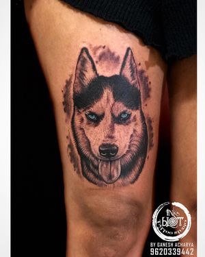 One of our recent work ...... it’s a gift for her pet 🐕 on his birthday . @vidya Thanks for the trust n support ✌️ #huskylove #husky #huskytattoo #tattoo #tattooideas #tattooshop #tattoos #tattoogirl #tattoodesign #tattooartist #tattooart #tattoolife #tattooink #tattoolove #tattooflash #tattooinspiration #tattooinspiration #tattooshop #siberianhusky #birthday #gift #lovepets #banglore #jayanagar — Inkblot tattoo & art studio