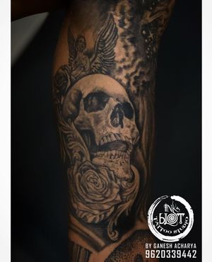 One of our healed work done @inkblottattoozContact :9620339442#skulltattoo #tattoo #tattoos #tattooideas #tattoodesign #tattooartist #tattooart #tattooart #tattoogirl #tattoolife #tattooink #tattooflash #tattooinspiration #skullart #filigreetattoo #tattooidea — Inkblot tattoo & art studio 