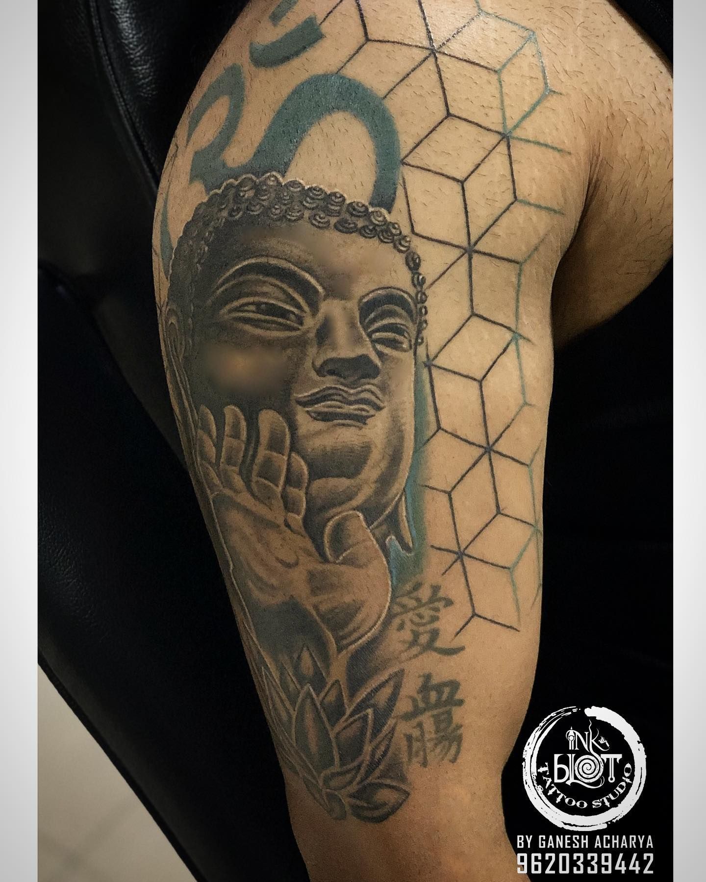 Tattoo uploaded by Inkblot tatoo studio • Custom on Buddha with on tattoo  done @inkblottattooz Contact :9620339442 #buddhatattoo #buddha #tattoo  #tattooideas #tattoos #tattoodesign #tattooartist #tattooart #tattoolife  #tattooink #tattoodesign #omtattoo ...