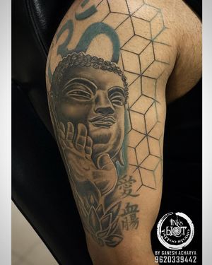 Custom on Buddha with on tattoo done @inkblottattoozContact :9620339442#buddhatattoo #buddha #tattoo #tattooideas #tattoos #tattoodesign #tattooartist #tattooart #tattoolife #tattooink #tattoodesign #omtattoo #jpnagar #jayanagar #banglore #customtattoo — Inkblot tattoo & art studio