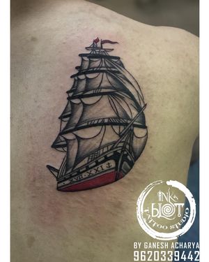Old school pirate ship tattoo done @inkblottattoozContact :9620339442#tattoo #tatt #tattoos #tattooideas #tattoogirl #tattooart #tattoodesign #tattooart #tattoolife #piratetattoo #shiptattoo #banglore #jayanagar #jpnagar #tattooworkers #tattoolover — Inkblot tattoo & art studio