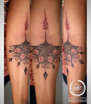 Custom mandala with Unalome tattoo done @inkblottattooz Call for appointment:9620339442 #tattoooffers #tattoo #tattooininstagram #tattooinstagram #tattoos #tattoosleeve #mandala #mandalatattoo #tattooartist #tattoogirl #tattoolife #reels #posts #viral #viralpost #tattooflash #tattooinspiration #tattooshop #tattoolovers #tattooshop #tattoolovers #tattoomagazine #tattoolife #mandalaart #mandalaartist — Inkblot tattoo & art studio
