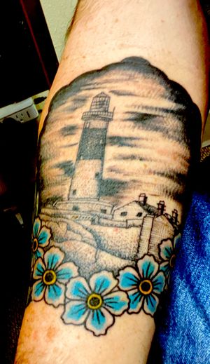 Rockabill Lighthouse, Skerries County Dublin - #Lighthouse #BlackAndGray #BlackworkTattoo #Traditional #JoshHall #LamarStreetTattooClub #Dallas #Texas