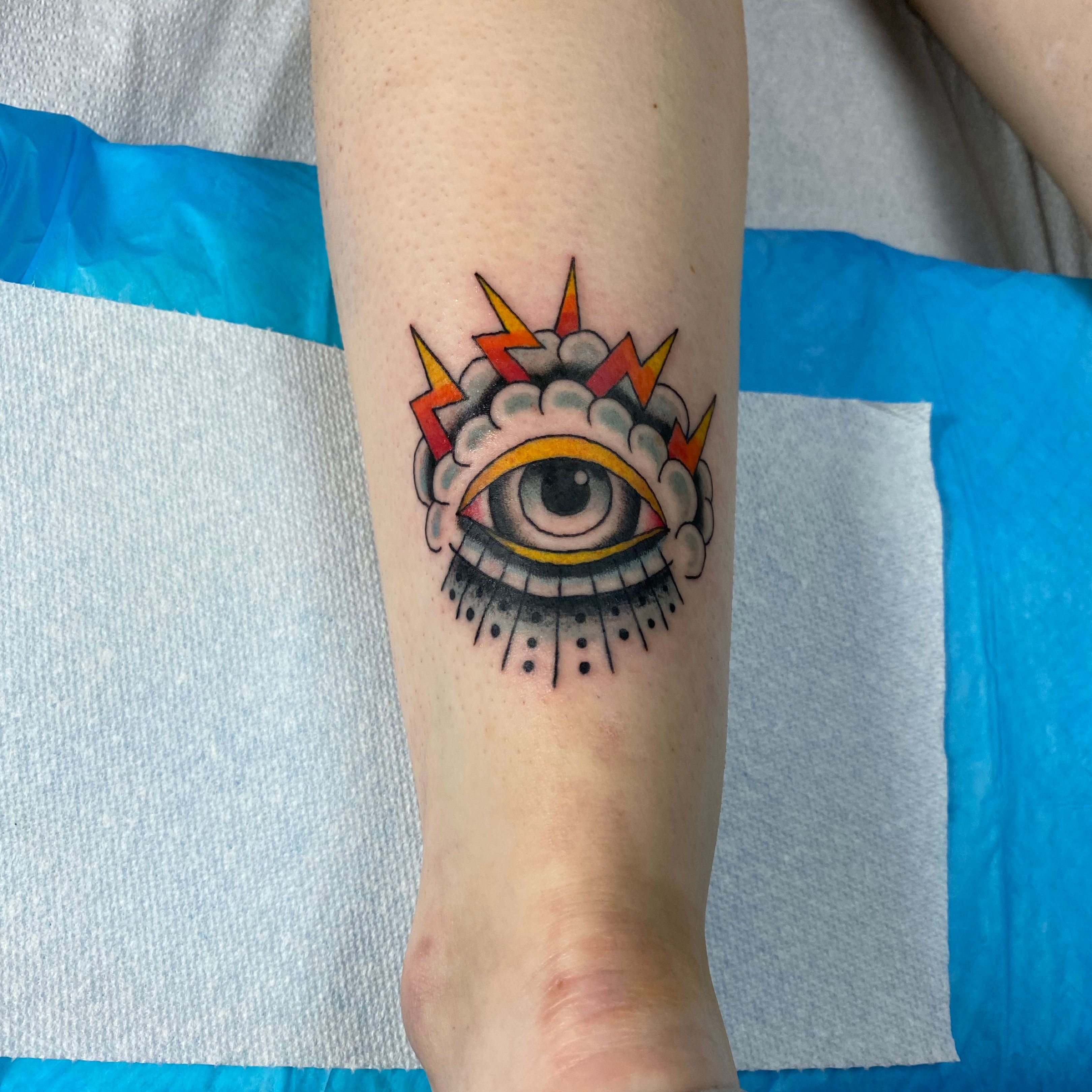 Eye of the Storm Piece I had done yesterday by Paige Wandering Witch  Tattoo at Cult Art Space in Adelaide South Australia Bit hard to  photograph due to it being on my