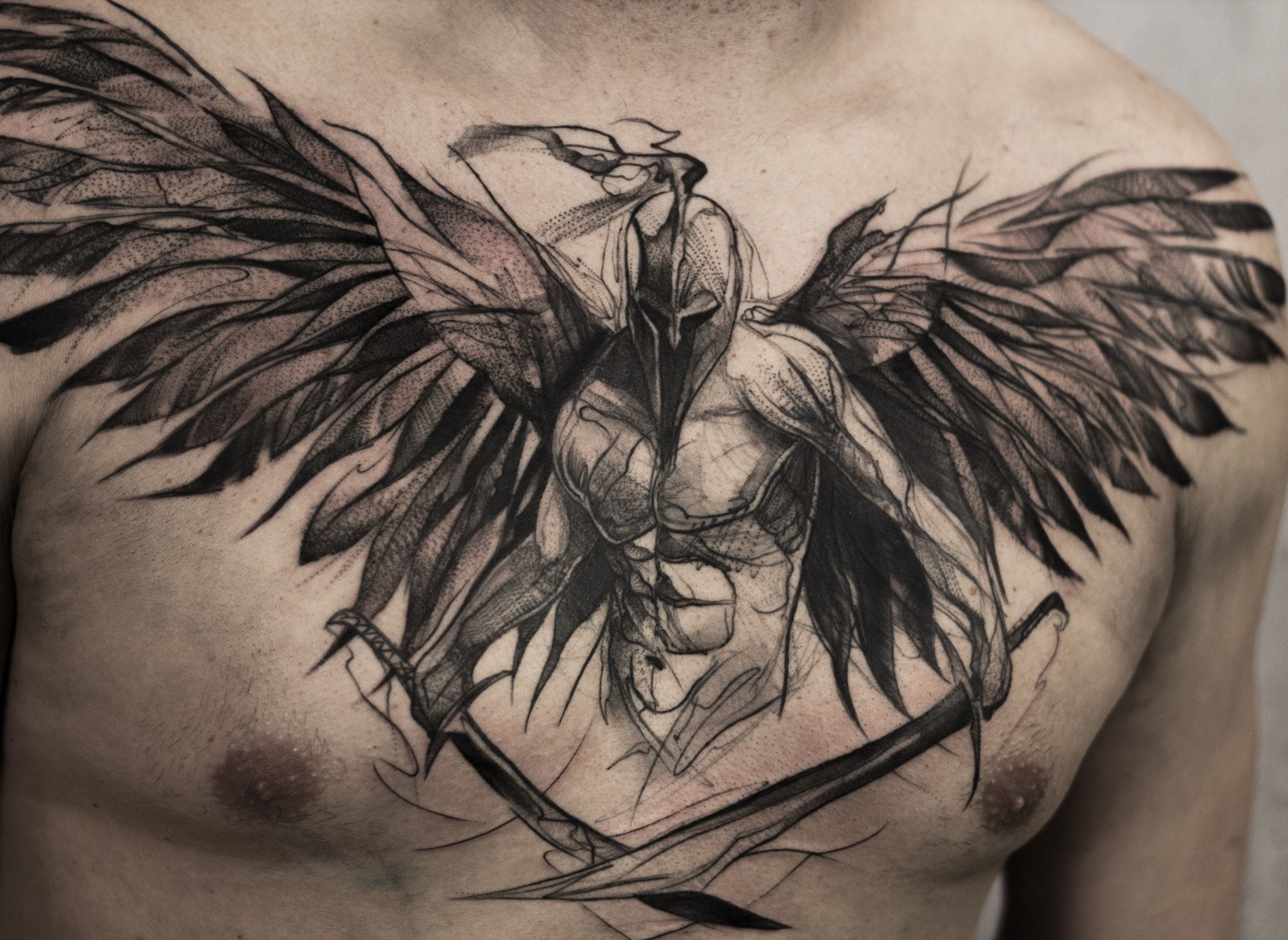 150+ Angel Warrior Tattoo Stock Illustrations, Royalty-Free Vector Graphics  & Clip Art - iStock