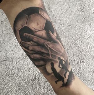 One more football tattoo, by Tomek