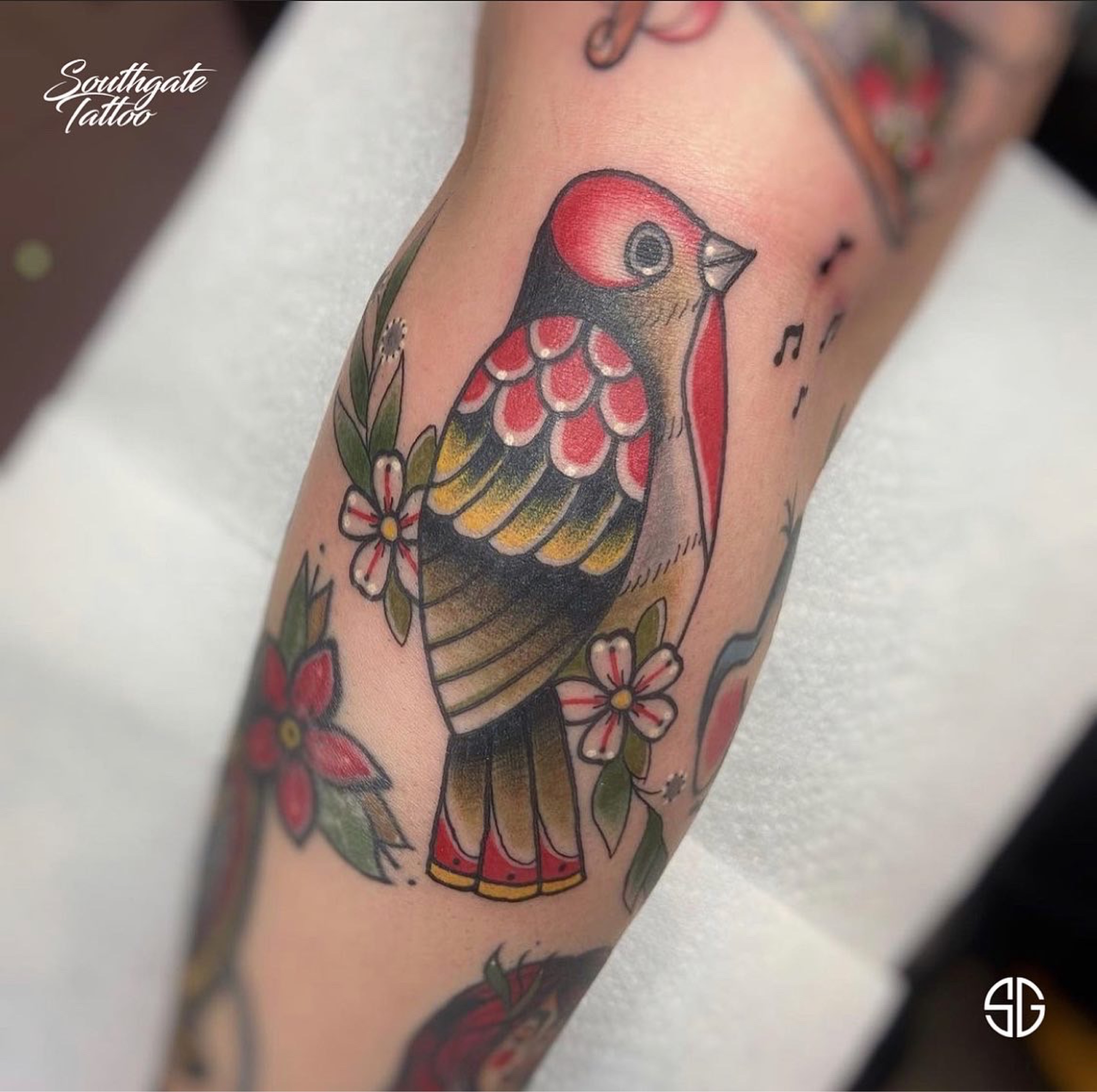 Tattoo uploaded by Southgate SG Tattoo & Piercing Studio • traditional gap filler, part of the ongoing full sleeve by our resident @nicole__tattoo Bookings/info: 👉🏻@southgatetattoo • • • #fantattoo #birdtattoo #southgatetattoo #gapfillertattoo # Tattoo uploaded by Southgate SG Tattoo & Piercing Studio • traditional gap filler, part of the ongoing full sleeve by our resident @nicole__tattoo Bookings/info: 👉🏻@southgatetattoo • • • #fantattoo #birdtattoo #southgatetattoo #gapfillertattoo #