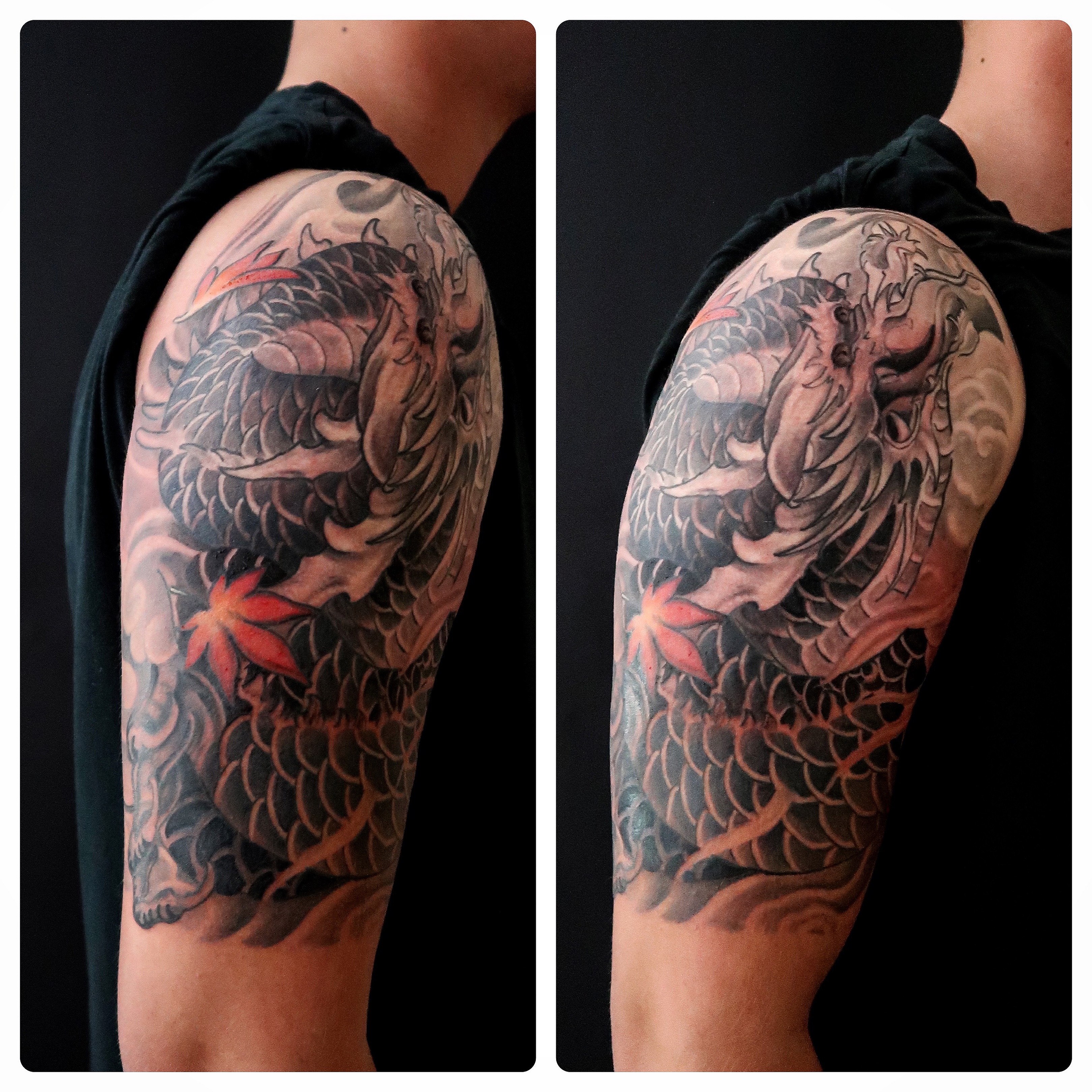 chinese warrior tattoo sleeve