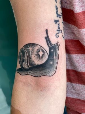 Space snail by Jessica Burridge @j.breeziee at Three Fates Tattoo in Denver 