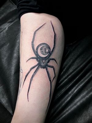 Space spider by Jessica Burridge @j.breeziee at Three Fates Tattoo in Denver 