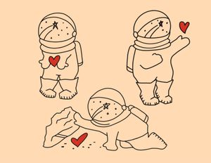 Astronauts looking for love in the stars🌟