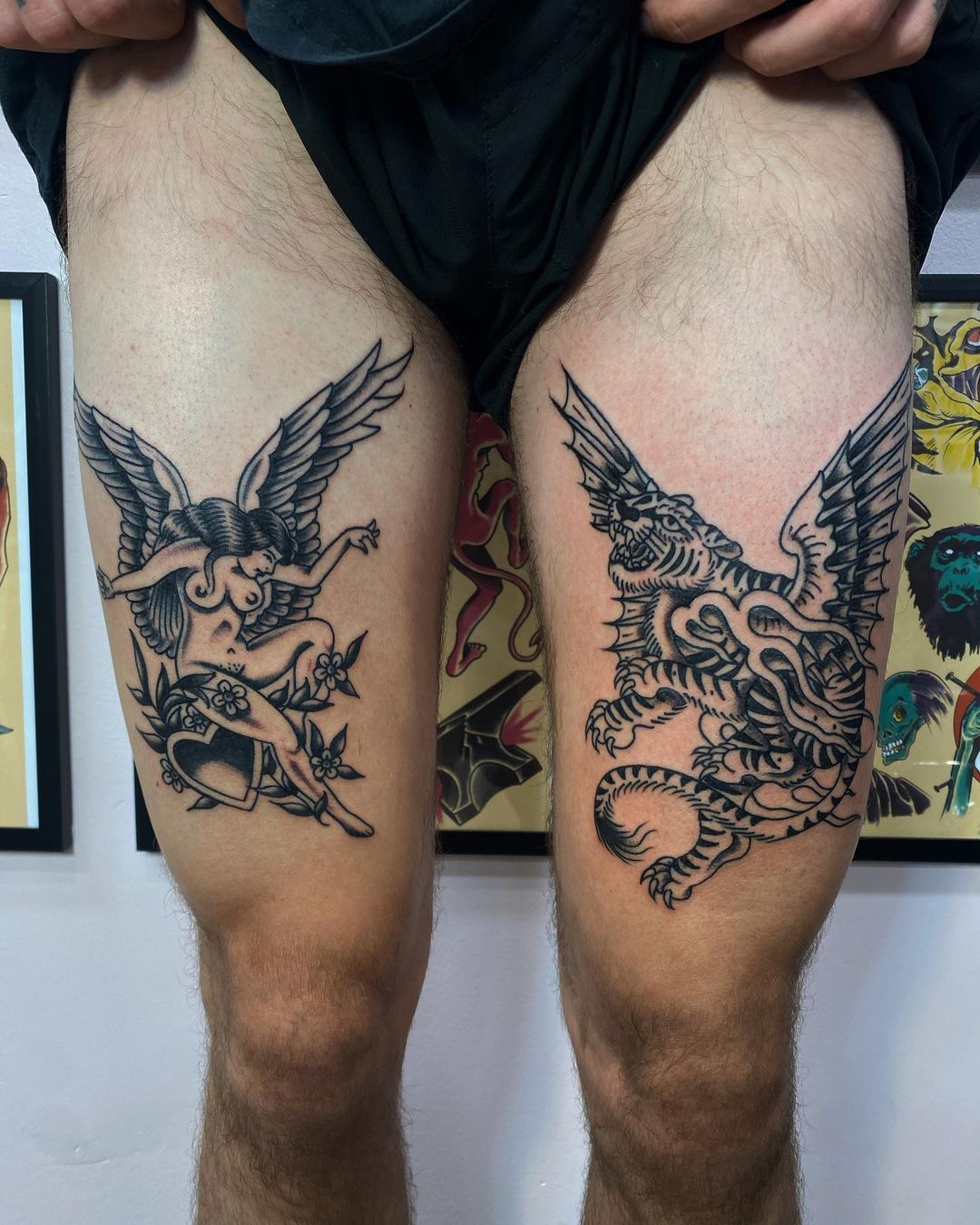 My leg piece Valkyrie and Geometry Done by Diogo Nogueira dntattoo in  Belo Horizonte Brazil  rtattoos