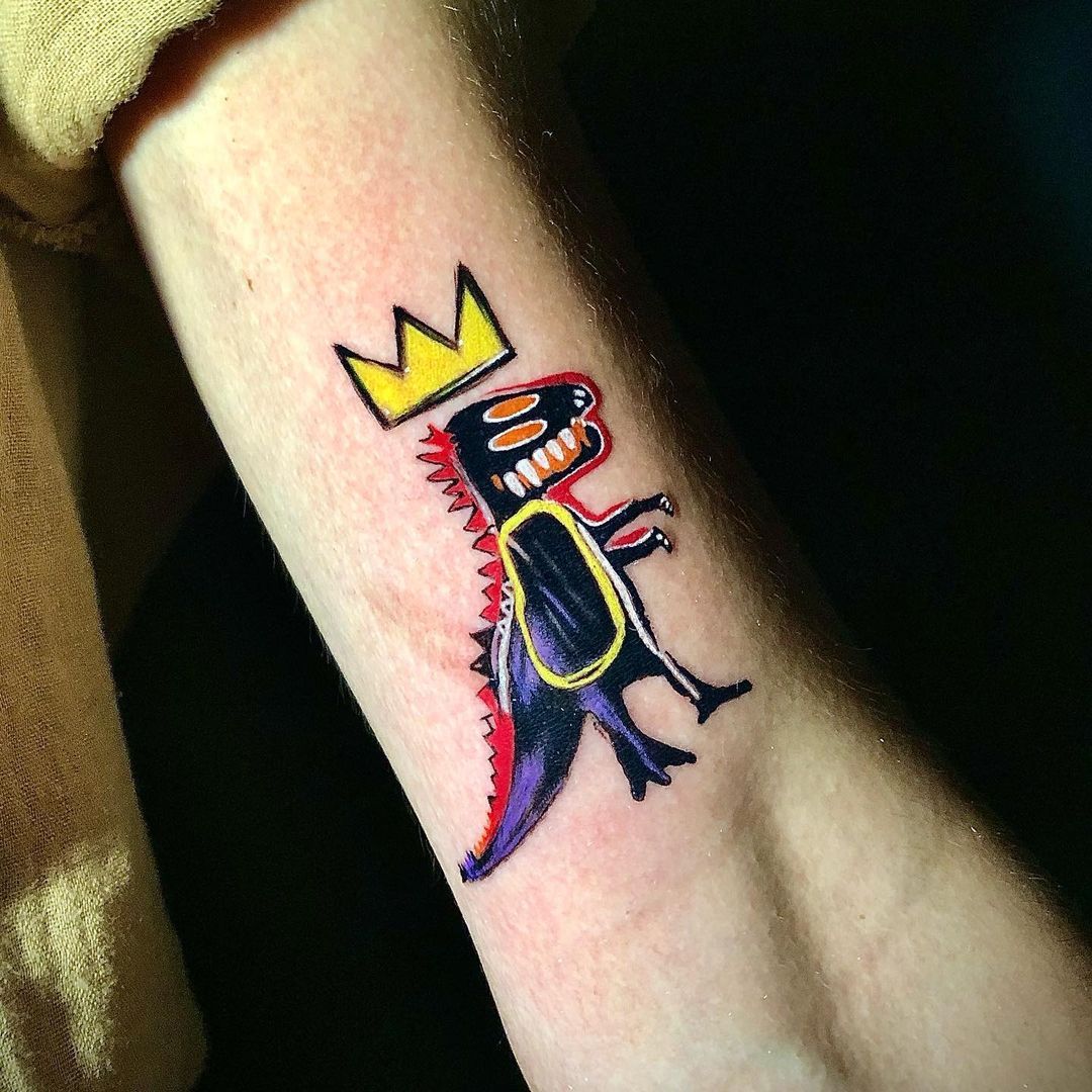 Basquiat Crown  Tattoos Left arm tattoos Arm band tattoo