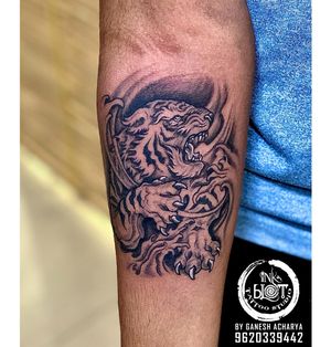 tiger tattoo by inkblot tattoos contact :9620339442