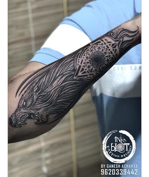 Wolf tattoo by inkblot tattoos contact :9620339442