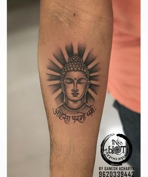 Buddha tattoo by inkblot tattoos contact :9620339442