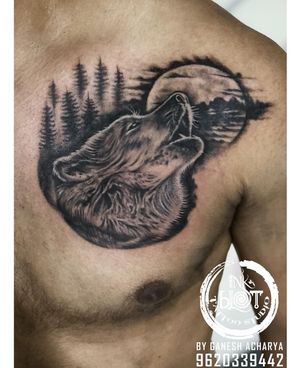 Wolf tattoo by inkblot tattoos contact :9620339442
