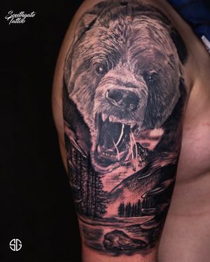 • Bear • part of the ongoing realistic full sleeve, partly healed partly fresh by our resident @roudolf.dimov.tattoos For similar projects contact us: 👉🏻@southgatetattoo • • • #beartattoo #fullsleeve #bear #southgatetattoo #sgtattoo #sg #realistictattoo #customtattoo #northlondontattoo #londontattoo #london #realisim #ink #tattoos #southgate #enfield 