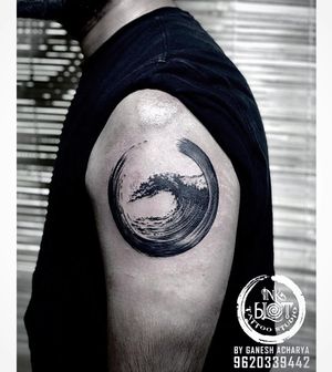 Wave tattoo by inkblot tattoos contact :9620339442
