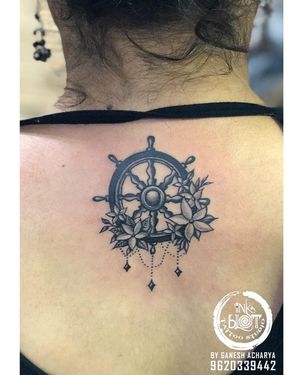 Anchor wheel tattoo by inkblot tattoos contact :9620339442