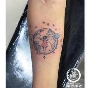Globe tattoo by inkblot tattoos contact :9620339442